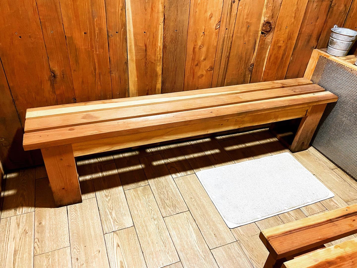 Solid Redwood or Douglas Fir Outdoor Patio Bench