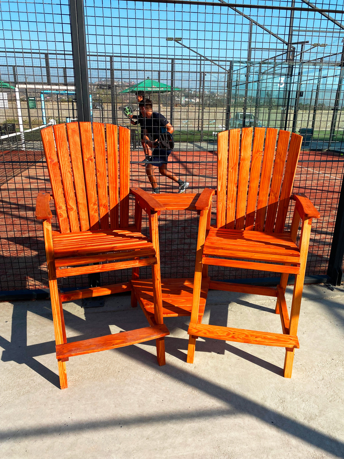 Adirondack Bar-Height Chair Set with Connecting Tray