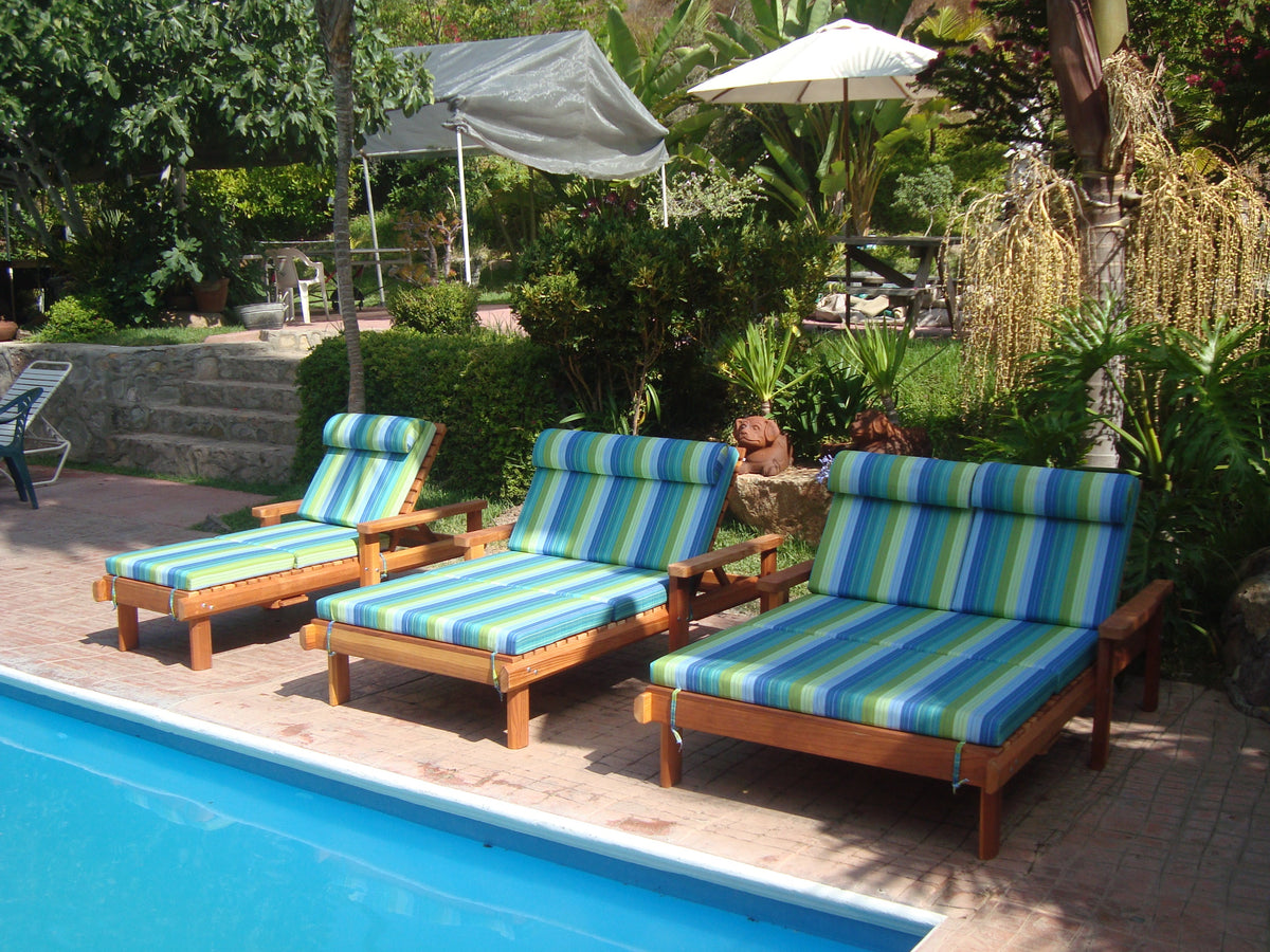 Solid Redwood or Douglas Fir Outdoor Chaise Lounge