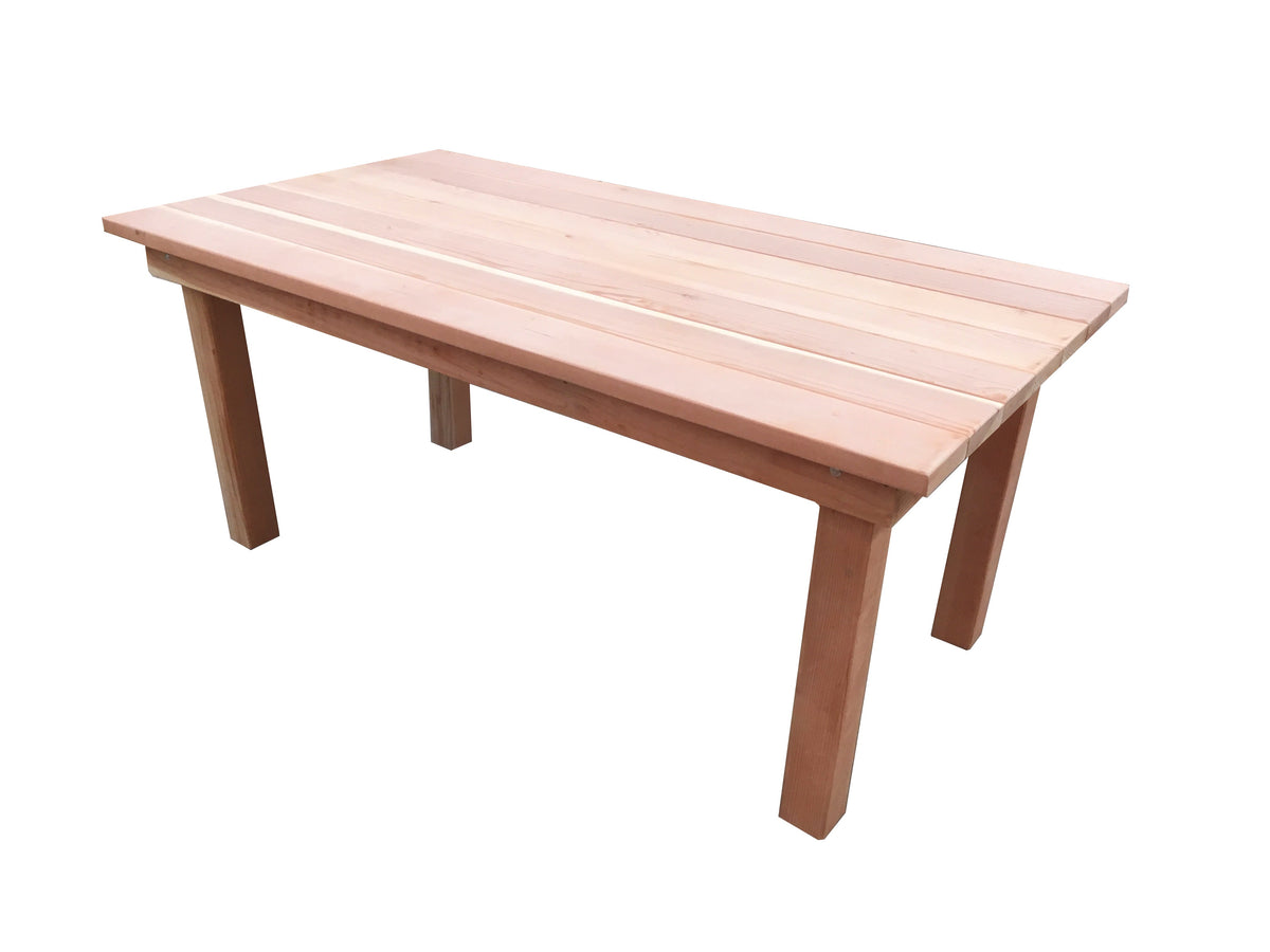 Solid Redwood or Douglas Fir Farmhouse Outdoor Dining Table