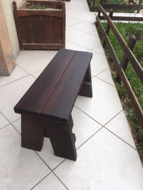 Solid Redwood or Douglas Fir Outdoor Picnic Bench