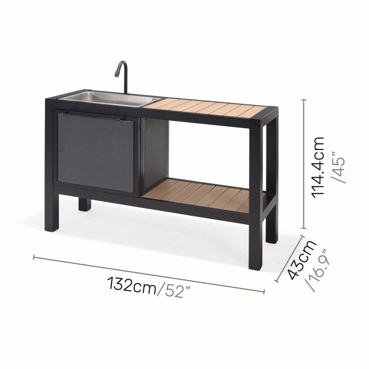 Aluminum Outdoor Kitchen Prep and Serving Station