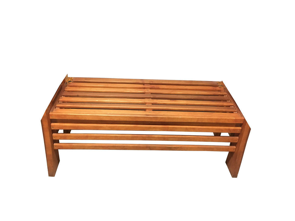 Solid Redwood Outdoor Patio Bench