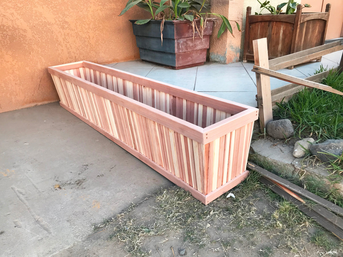 San Clemente Tapered Redwood or Douglas Fir Planter Box