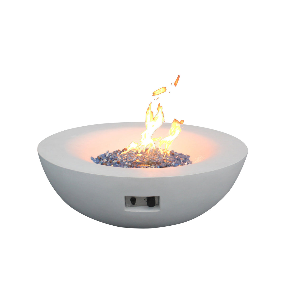 42 Inch Antique White Concrete Propane Fire Pit Bowl