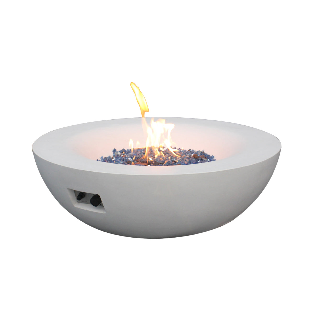42 Inch Antique White Concrete Propane Fire Pit Bowl