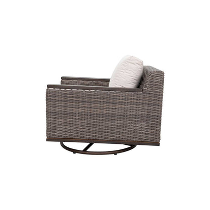 Beaufort 4-Piece Wicker Sofa Set with Swivel Rocking Chairs