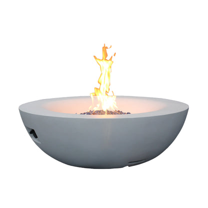 42 Inch Antique White Concrete Propane Fire Pit Bowl