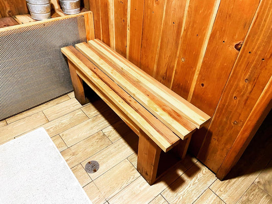 Solid Redwood or Douglas Fir Outdoor Patio Bench