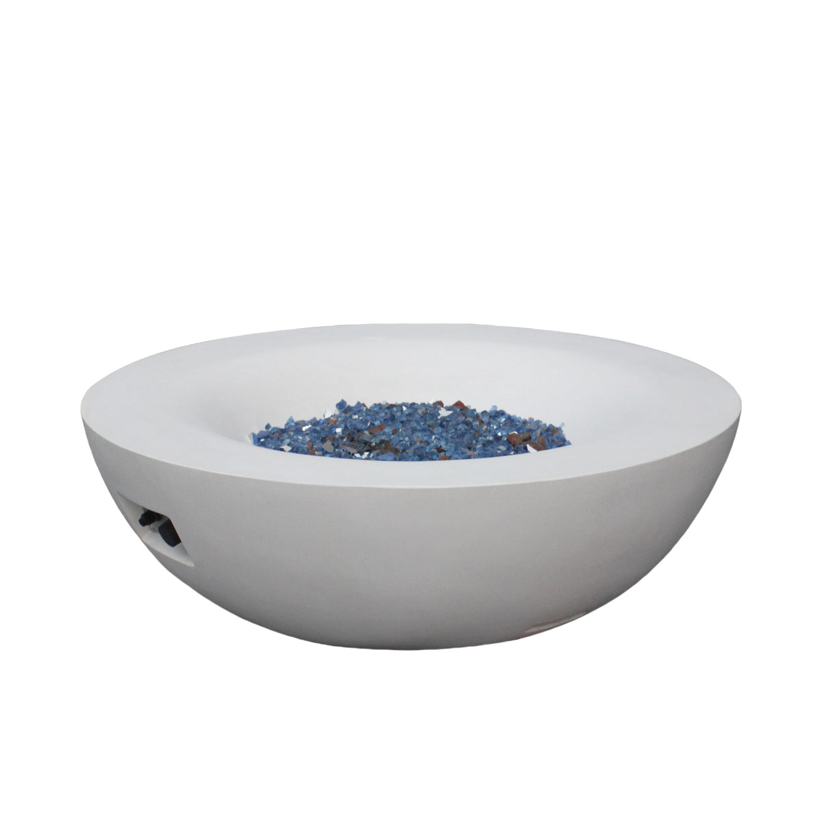 42 Inch Antique White Concrete Propane Fire Pit Bowl