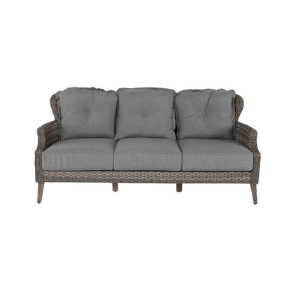 Tenaya 3-Piece Wicker Sofa Set with Swivel Rocking Chairs