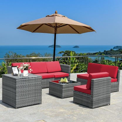 8-Piece Wicker Rattan Patio Sofa Set