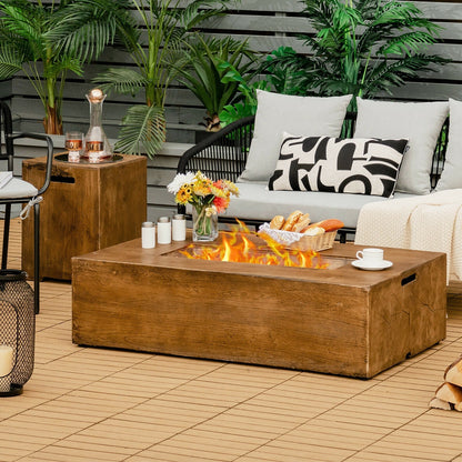 48 x 27 Inch Outdoor Propane Fire Pit Table