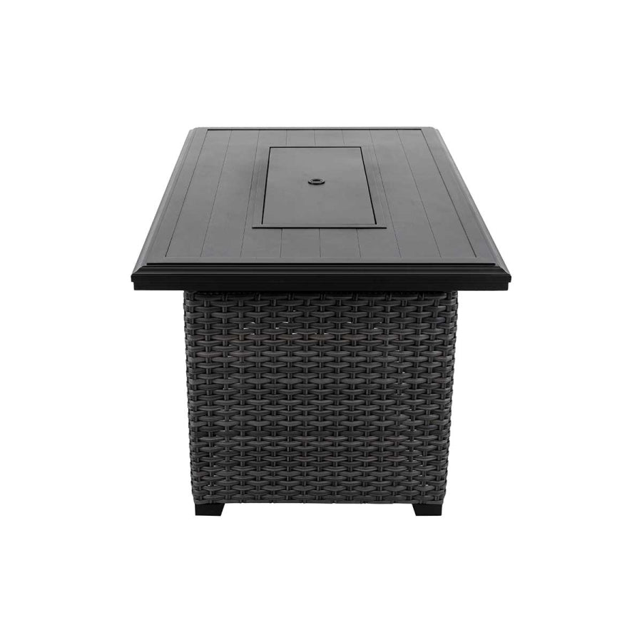 Lassen 4-Piece Firepit Set with Swivel Rocking Chairs
