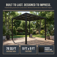 8 Ft. X 8 Ft. Matte Black Aluminum Pergola — Results & Stats