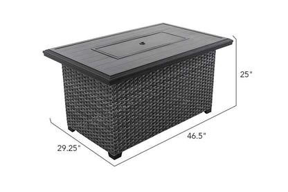 Lassen Square Firepit Table