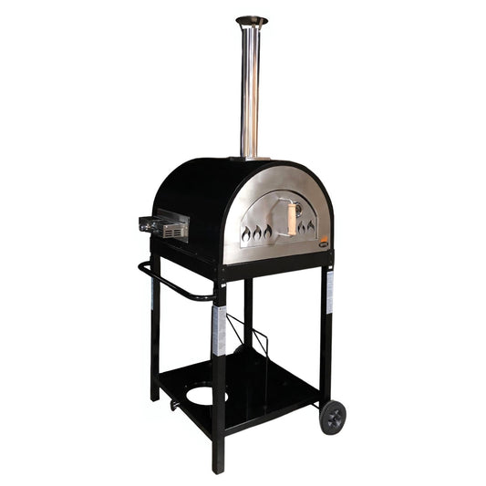Traditional 25-Inch Dual-Fuel Outdoor Pizza Oven with Gas Attachment