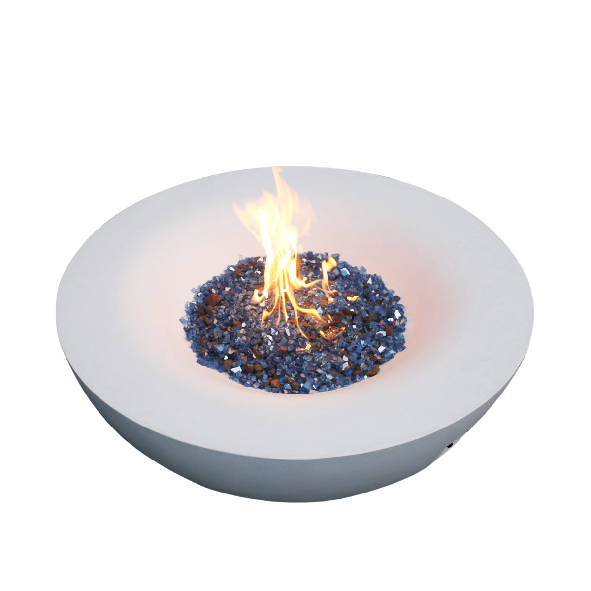 42 Inch Antique White Concrete Propane Fire Pit Bowl