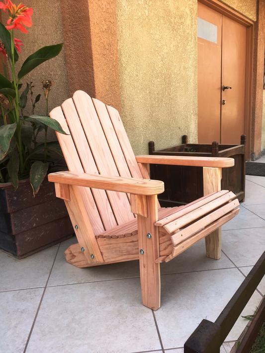 Solid Redwood or Douglas Fir Adirondack Chair