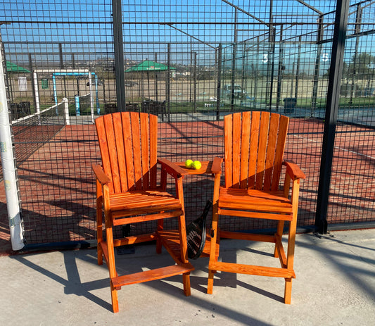 Adirondack Bar-Height Chair Set with Connecting Tray