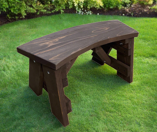 Solid Redwood or Douglas Fir Outdoor Picnic Bench