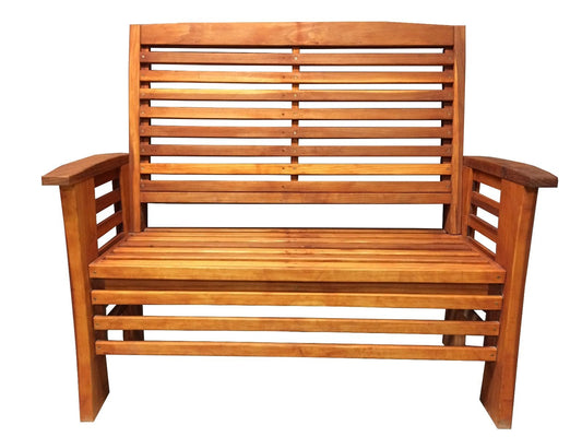 Solid Redwood Outdoor Patio Bench