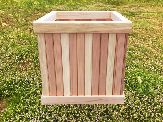 San Clemente Tapered Redwood or Douglas Fir Planter Box