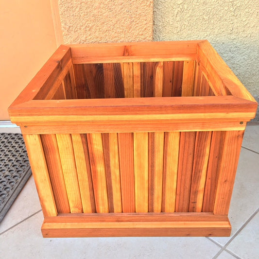 Solid Redwood Garden Planter Box