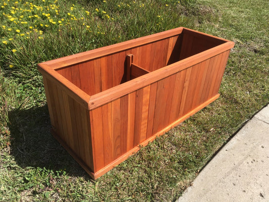 Solid Redwood Garden Planter Box