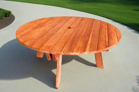 Active House Living Round Redwood Picnic Table