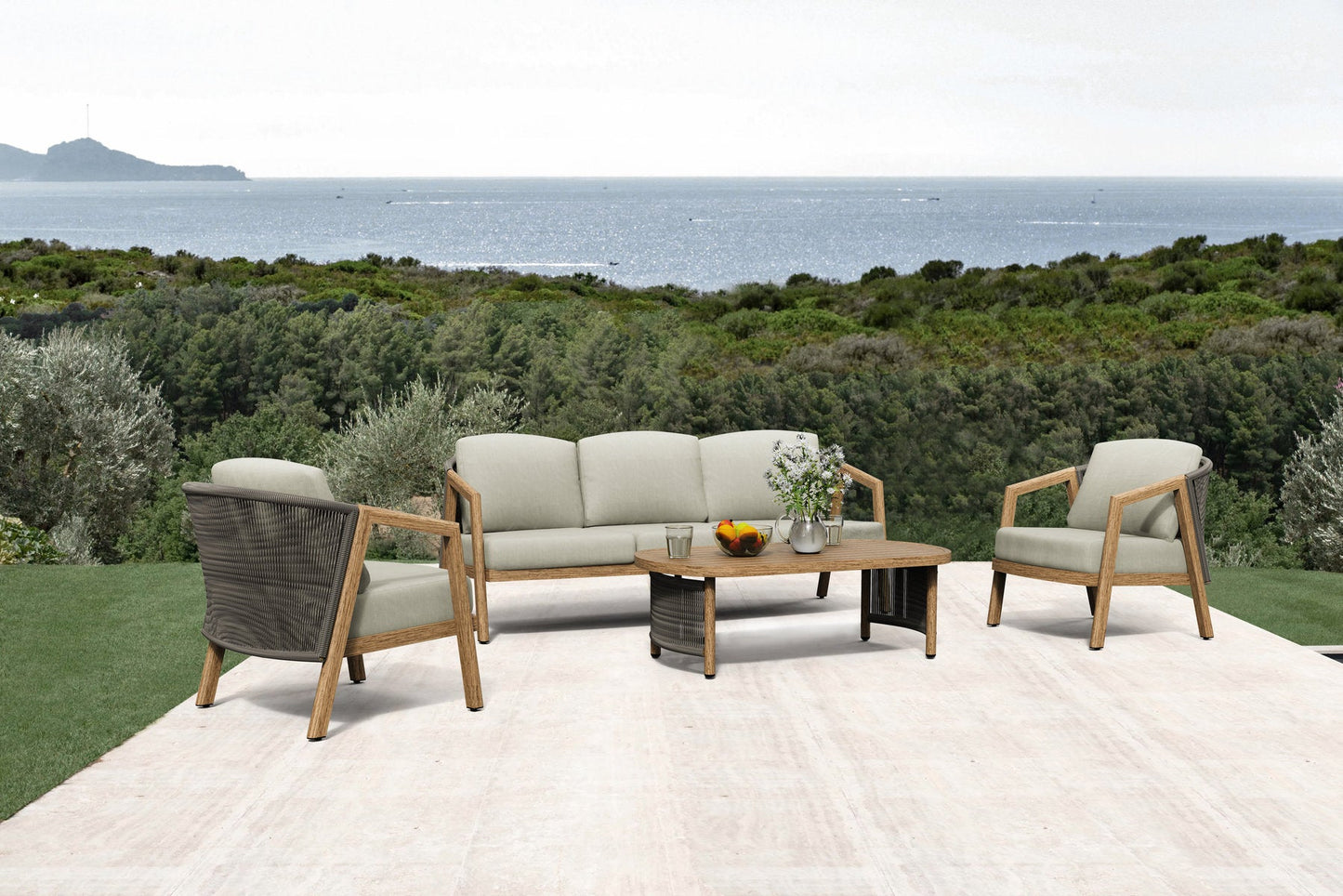 Ausone 4-Piece Aluminum Living Room Set