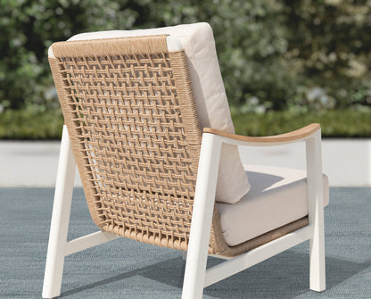 Riesling 4-Piece Wicker And Teak Living Room Set