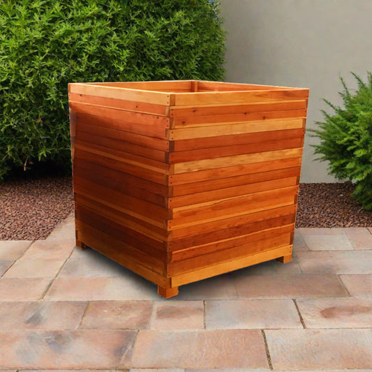 Solid Redwood Garden Planter Box