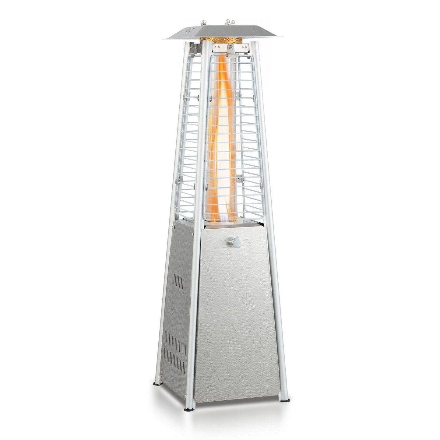 10,000 BTU Portable Stainless Steel Tabletop Patio Heater with Glass Tube