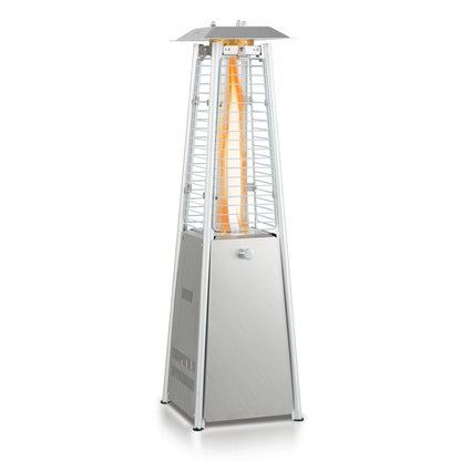 10,000 BTU Portable Stainless Steel Tabletop Patio Heater with Glass Tube