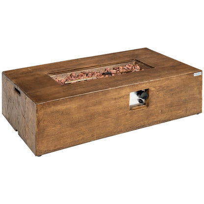 48 x 27 Inch Outdoor Propane Fire Pit Table
