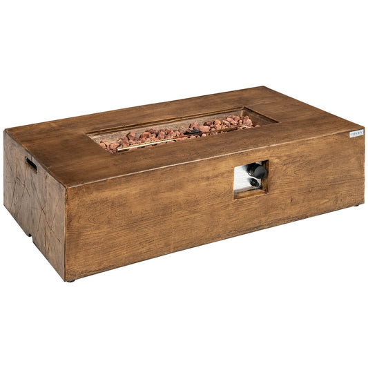 48 x 27 Inch Outdoor Propane Fire Pit Table