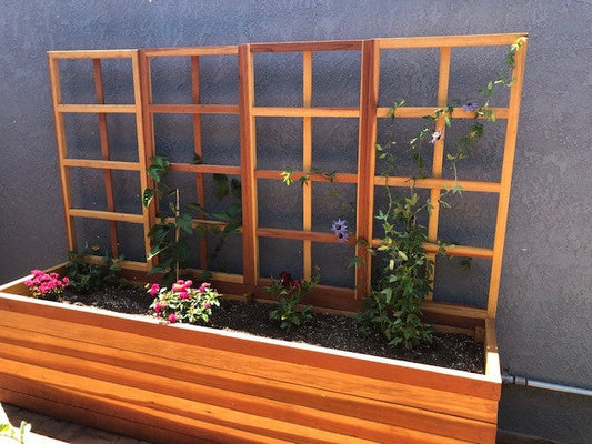 Solid Redwood or Douglas Fir Garden Planter Box
